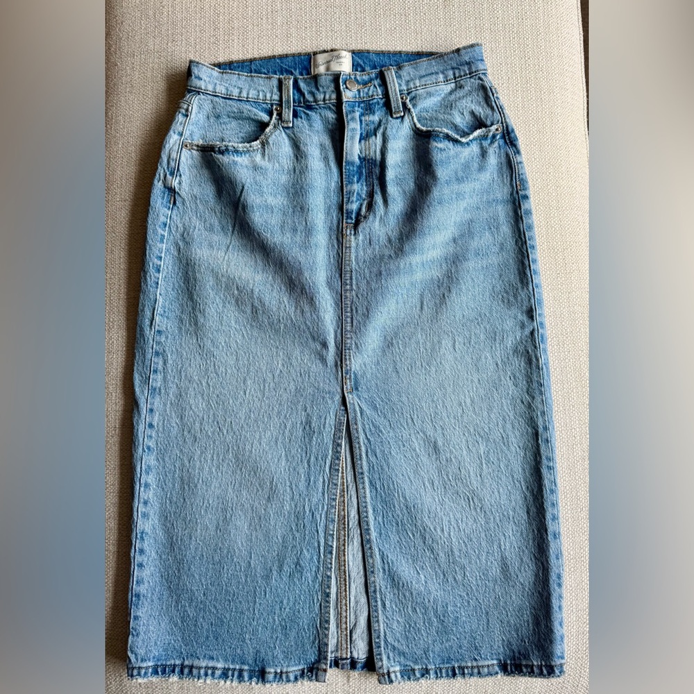 Universal Thread Light Blue Denim Midi Skirt NWOT
